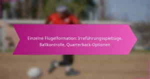 Einzelne Flügelformation: Irreführungsspielzüge, Ballkontrolle, Quarterback-Optionen