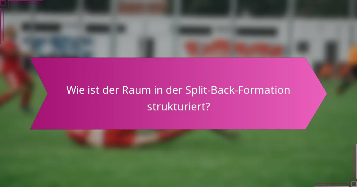 Wie ist der Raum in der Split-Back-Formation strukturiert?